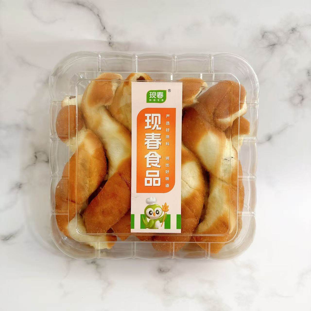 现春食品手撕麻花豆沙馅夹心面包传统糕点零食老式软麻花