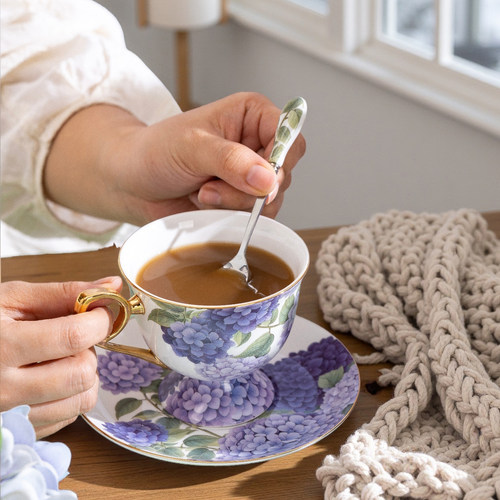 欧式复古花卉咖啡杯碟套装