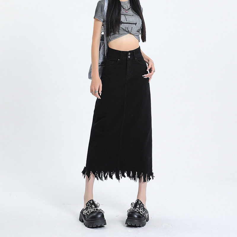 Denim dress jean skirt for women 高腰a字牛仔半身裙女