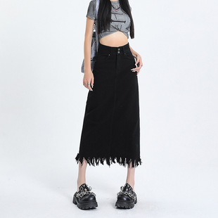dress women jean for 高腰a字牛仔半身裙女 skirt Denim