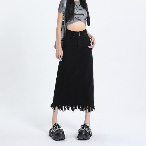Denimdrejeaktfow高腰a