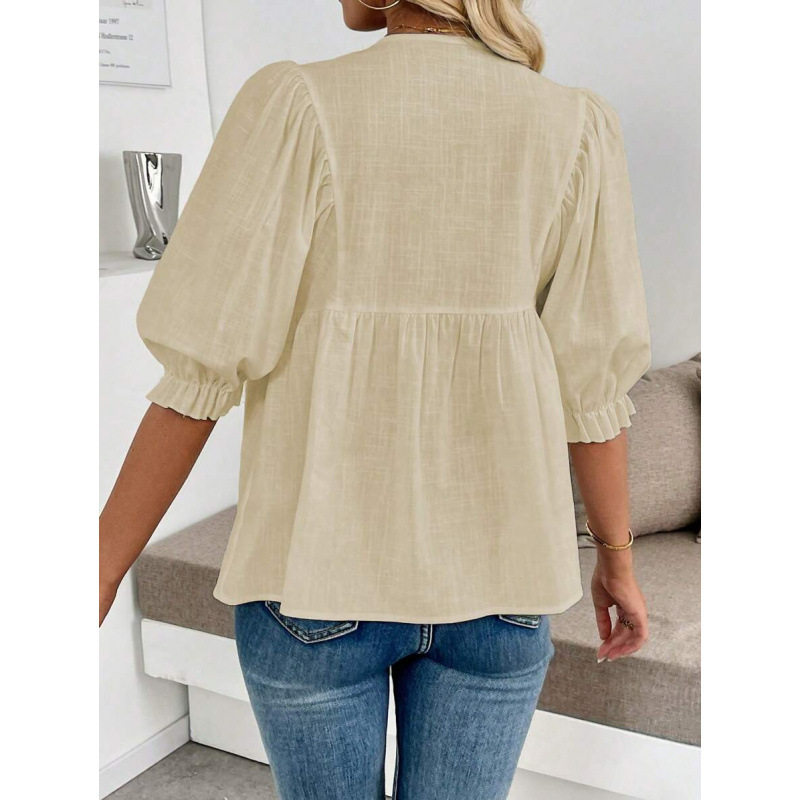 Puff Sleeve Button Shirt 泡泡袖纽扣衬衫