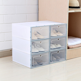 3PCS Transparent plastic shoe box dustproof Shoes cabinet