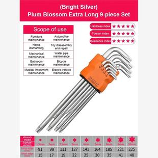 9Pcs Torx Star Wrench Kits Set Allen Keys Hexagon Hex Head S