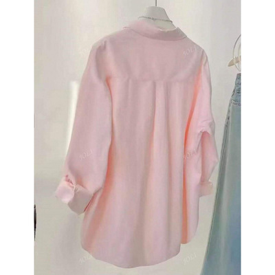 ladies Candy color embroidered women's shirt糖果色刺绣女上衣