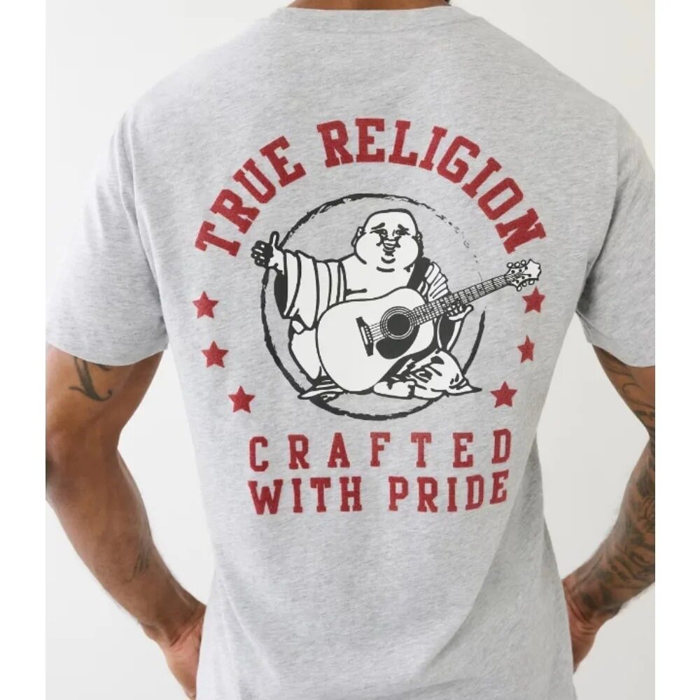 True Religion T-shirt Graphics T-shirt Men Cotton Graphic Cr