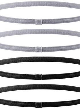4 Pieces Thick Non-Slip Elastic Sport Headbands Hair Headban