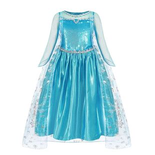 Disney Kids Cosplay Elsa Anna Princess Dress Girls Mesh Ball