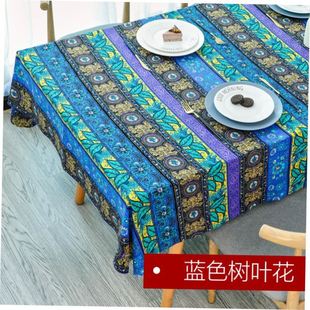 餐桌布 Tablecloth printed cotton linen table cloth rectangle