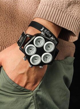 Punk Large Dial Men Watch quartz wristwatch 朋克大表盘男手表