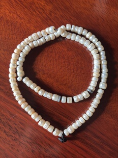 爆老珍珠手串108藏区阿佳手盘7左右老佛珠藏传老念珠