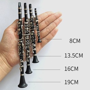 单簧管乐器模型摆件迷你双簧管朋友礼物黑管胸针管乐生日客厅摆饰