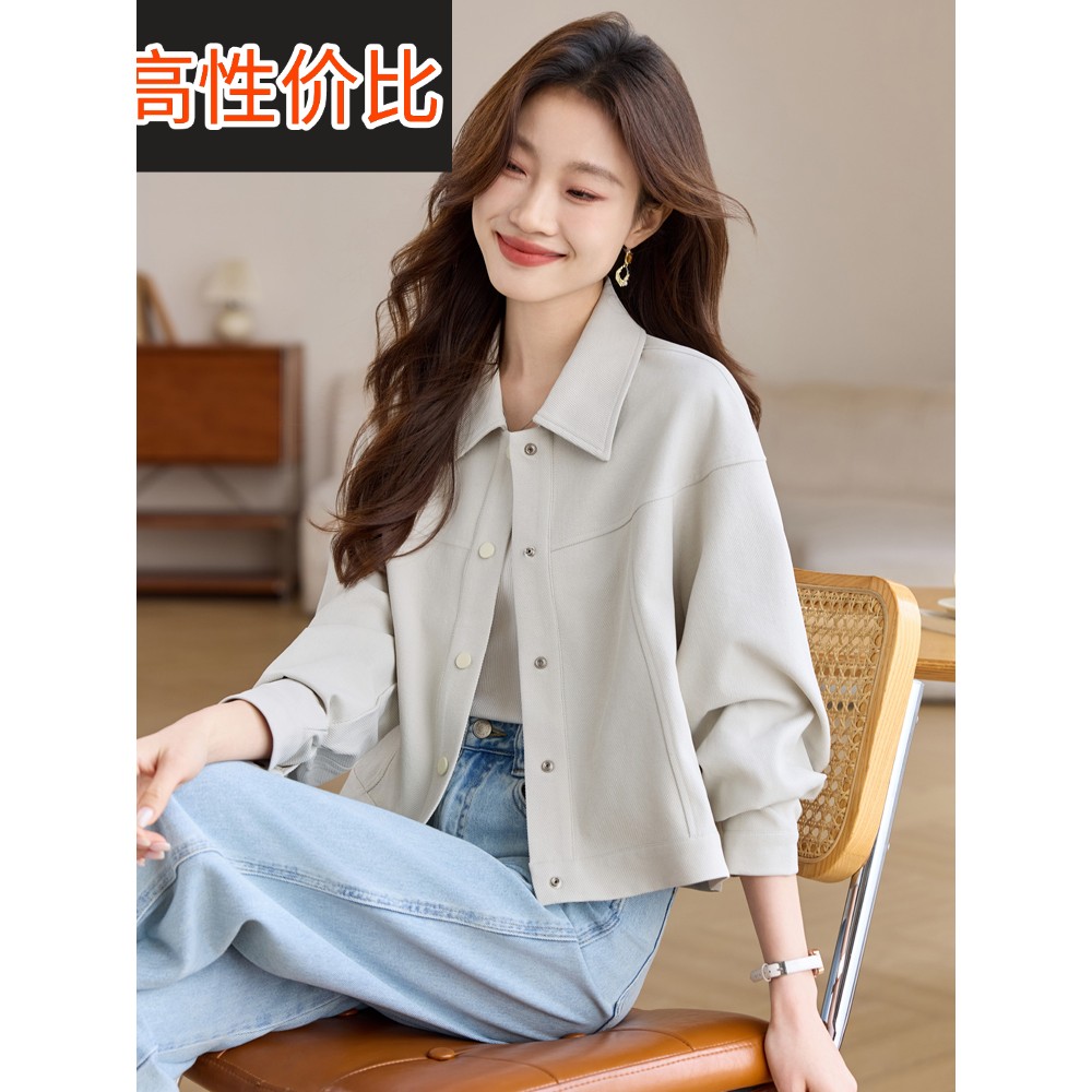 春秋季外套2025新款今年流行爆款时尚洋气短款小个子休闲夹克上衣