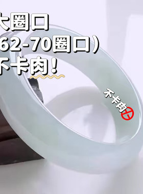 大号翡翠65缅甸翡翠手镯66老坑白月光大圈口67冰种玉镯子68大码