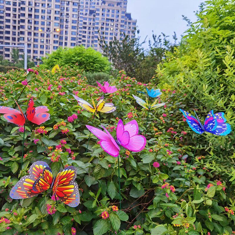 双层彩色仿真大蝴蝶墙贴