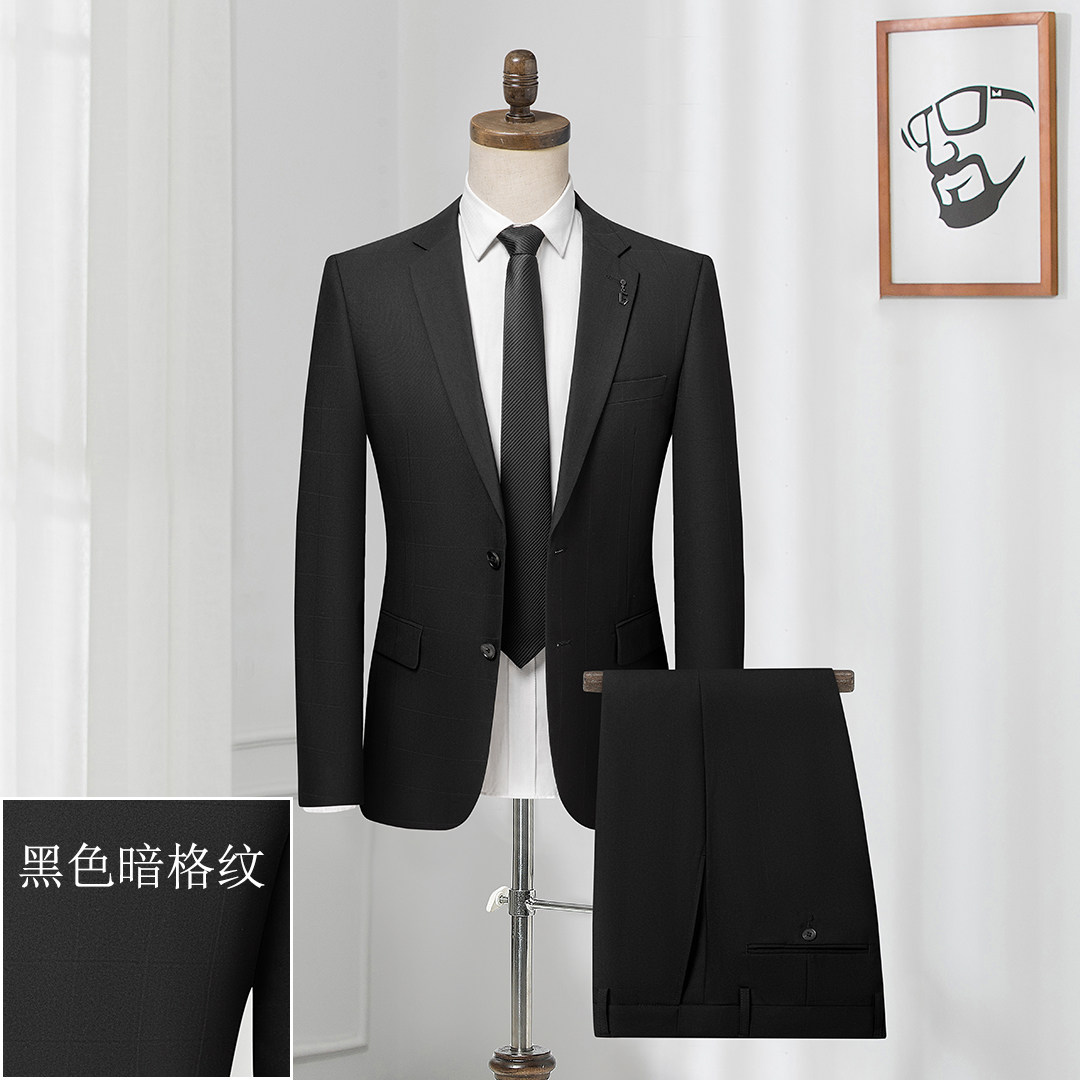 【夏日尾货特惠】男士西服套装青商务正装西服