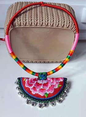手工编织民族风铃铛项圈项链