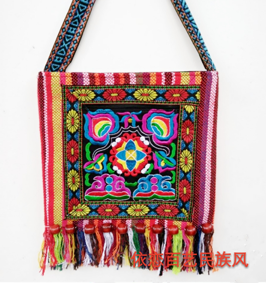 凤凰斜挎包民族风苗绣刺绣多色