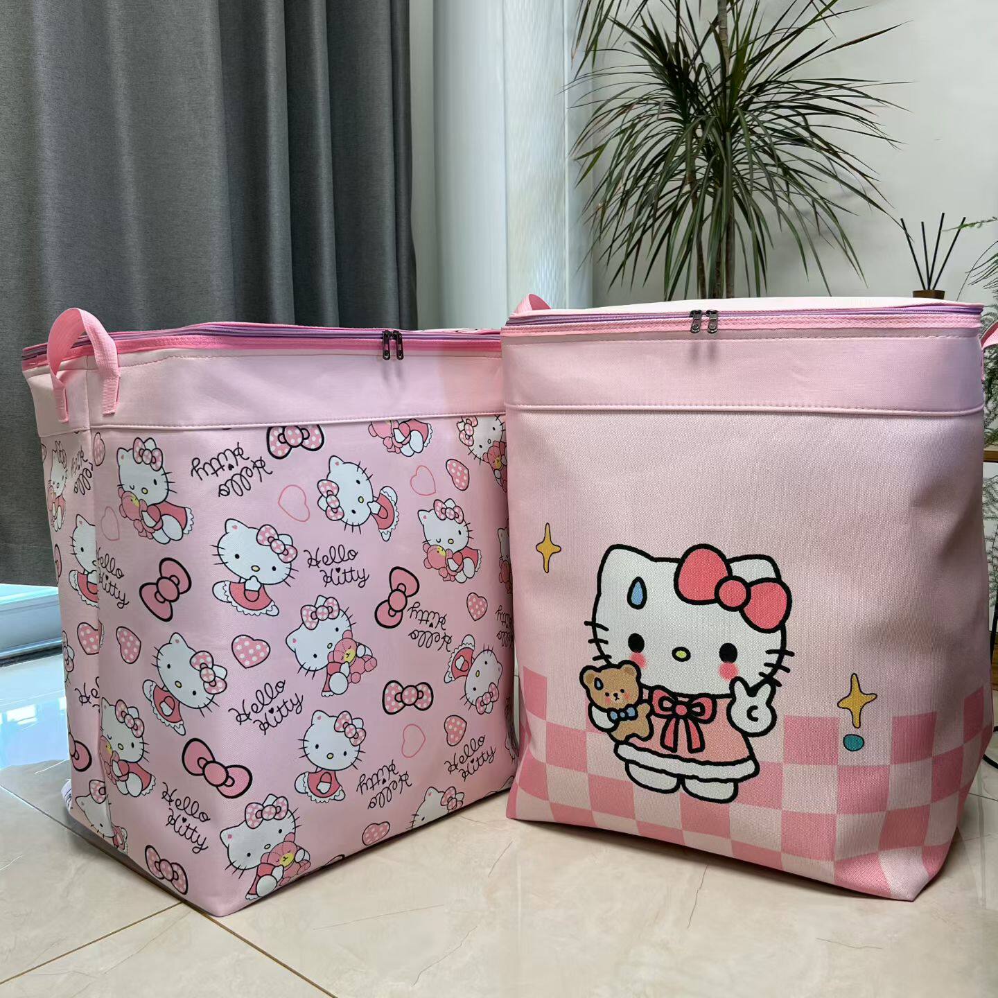【120升2个装】加厚帆布防潮超大号带盖可折叠被子衣物收纳整理箱