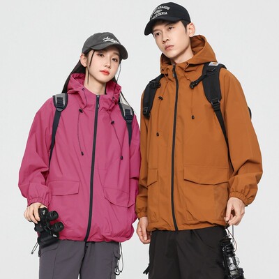 2026春季软壳户外直播品质爆款休闲夹克冲锋衣连帽外套