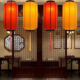 仿古新中式灯笼茶楼餐厅火锅店吊灯复古装饰广告冬瓜防水羊皮灯笼