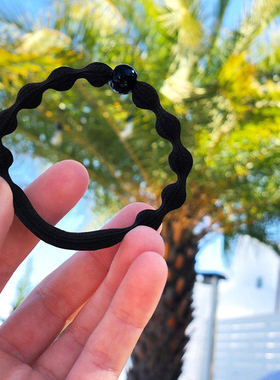 美国Goody歌妮发头饰女网红ins黑色新款豌豆6条装头绳橡皮筋发圈