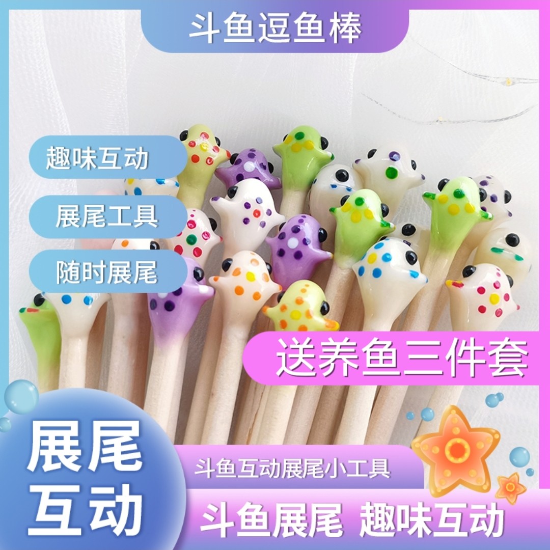 泰国斗鱼棒逗鱼棒半月互动展尾