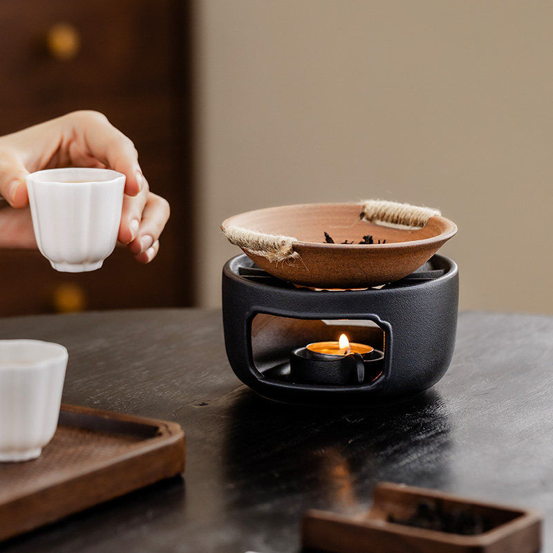 日式蜡烛加热陶瓷底座烤茶焙茶炉家用保温烛台温茶器茶道配件,餐饮具,煮茶炉,淘宝优惠券,粉丝福利购,淘宝优惠卷