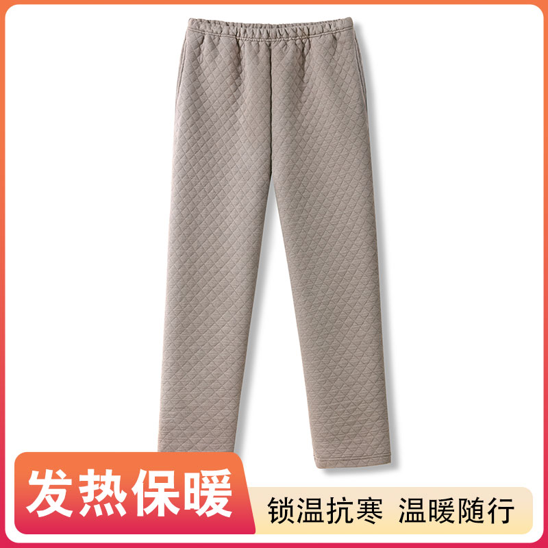 冬季男士加厚保暖家居裤秋季长裤大码直筒裤中年睡裤可外穿保暖裤