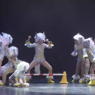 幼儿园小马过河舞蹈演出服小小萌马舞蹈儿童彩色尾巴小马年动物服