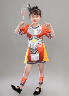 儿童三月三少数民族苗族黎族演出服小荷风采我织黎锦寄深情舞蹈服