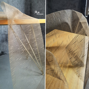 归隐镂空肌理复古色棉麻汉服纱亚麻古风布料裙子服装设计师面料