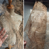 进口面料喧嚣干枯草藤编织乱网 服装 设计师造型外套毕业设计面料