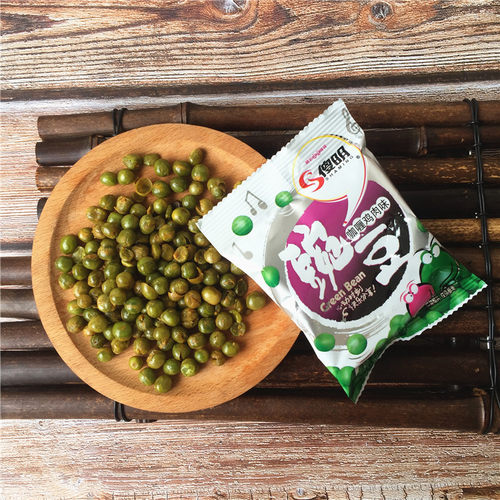 傻明豌豆葱香牛排味油炸小吃年货