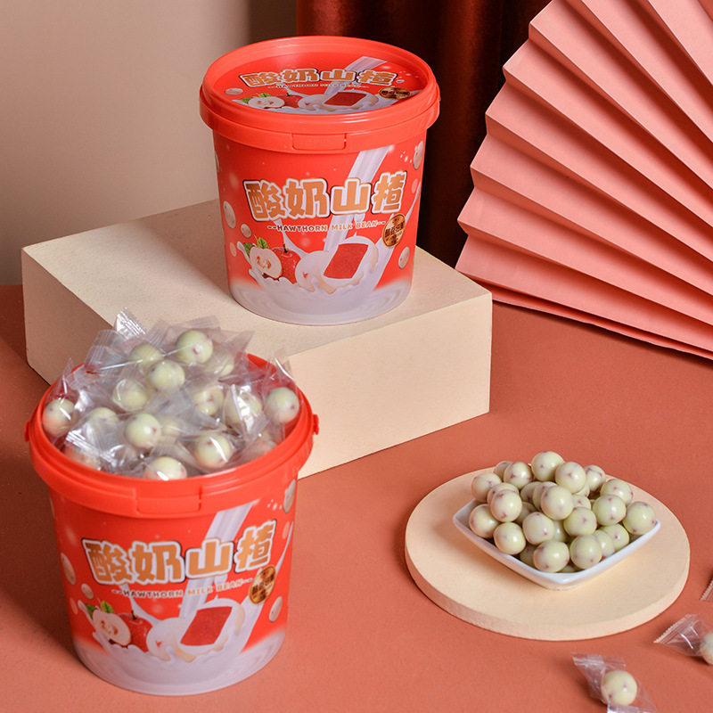 旺帝酸奶山楂球168g桶装奶乐球酸甜奶球糖果网红同款休闲零食小吃