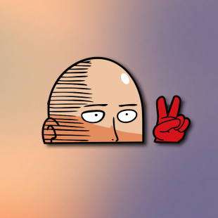 汽车反光车贴一拳超人琦玉老师漫画卡通贴纸摩托电动车车身装饰贴