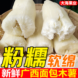 广西新鲜现挖面包木薯红皮白肉木薯粗粮农家种植正宗粉糯板栗木薯