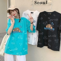 實拍實價#t恤女國潮寬鬆2021年新款情侶純棉夏季慵懶風半袖上衣春