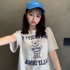 New printed Harajuku style short sleeve T-shirt women's summer net red design top