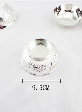 内蒙古特产蒙古银碗民族工艺品敬酒碗酒杯酒碗镀银实心酒盅