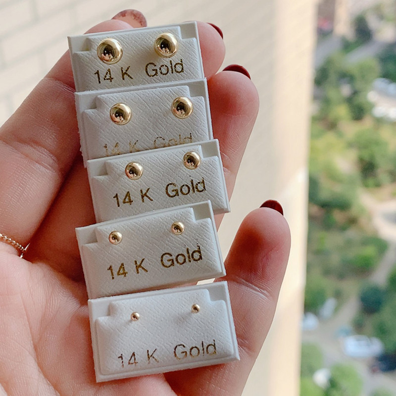 【现货速发】14K金耳钉女不掉色