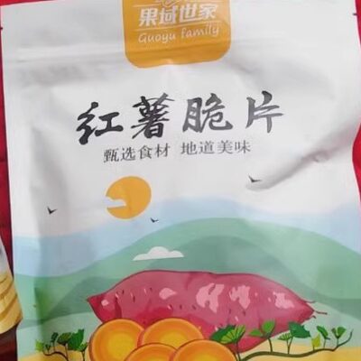 果域世家红薯脆片香脆地瓜干非油炸芝麻香番薯干片碳烤薯片零食