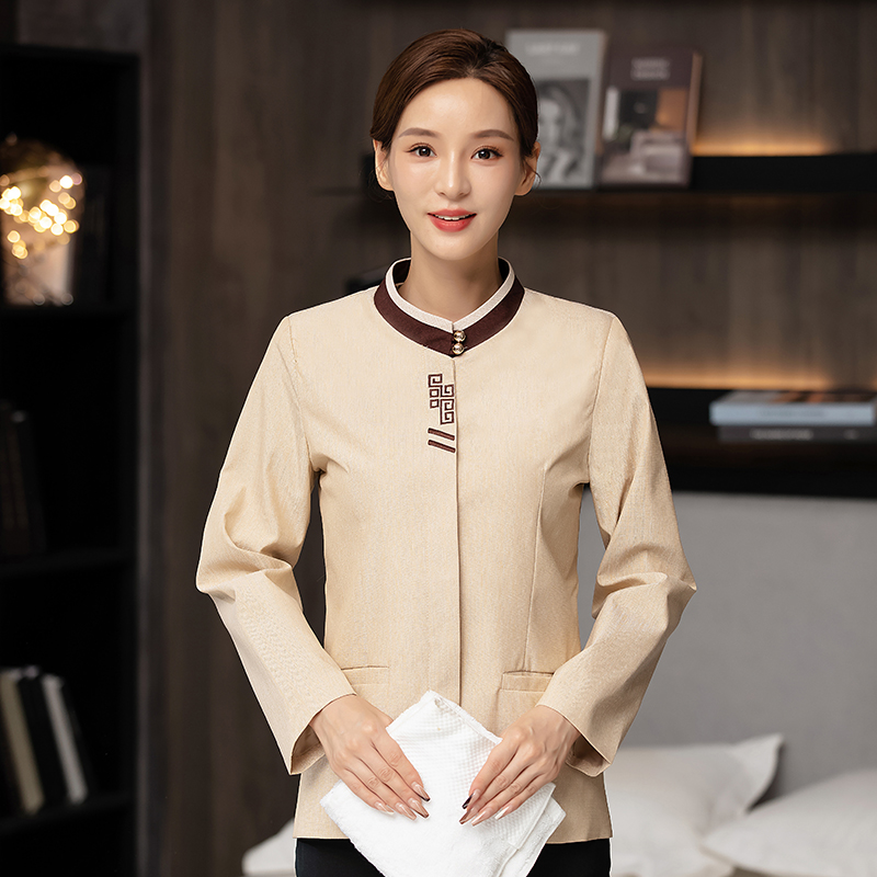 保洁工作服女长袖酒店服务员客房阿姨物业家政清洁工PA服秋冬套装