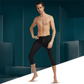 男女七分游泳裤 过膝长泳裤 半腿泳裤 泳劲 游泳中长裤 Y1821