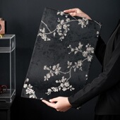 国风茶席轻奢中式 织锦缎玫瑰海棠茶旗茶杯垫隔热垫茶道茶垫茶台布