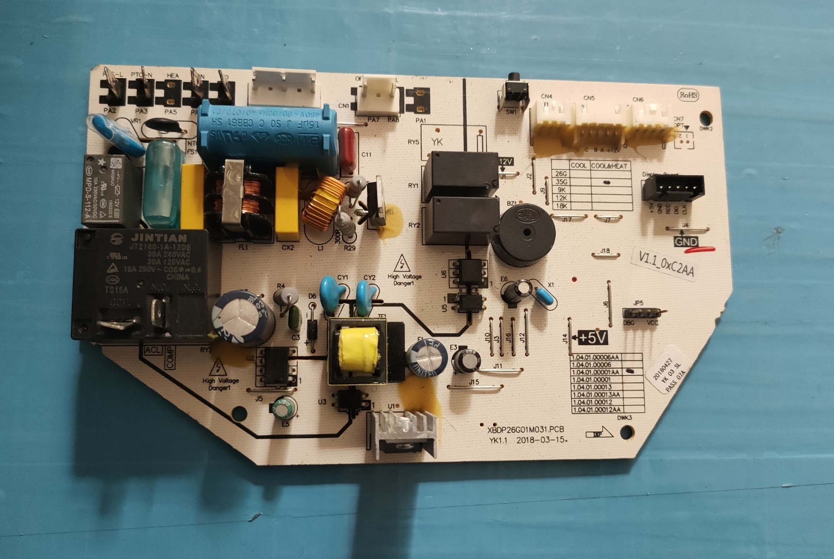 适用中松杨子樱花夏立夏宝东松空调电脑板主板XBDP26G01M031.PCB