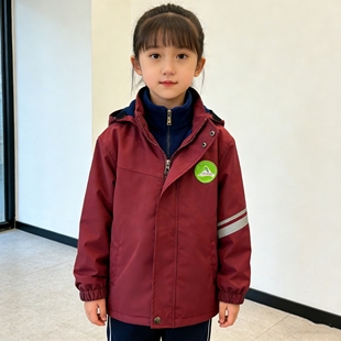 东莞大朗公立小学生三防三合一校服冲锋衣外套小学生班服冲锋衣