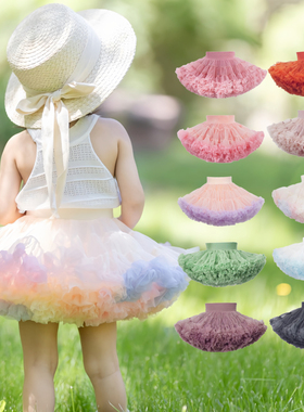 女童tutu裙春秋季2023新款女宝宝半身裙洋气儿童兔兔裙婴儿蓬蓬裙