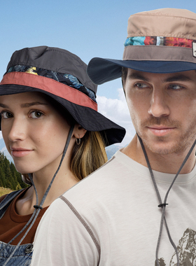 西班牙Buff户外大帽檐男女遮阳海边沙滩防晒渔夫帽透气徒步盆帽