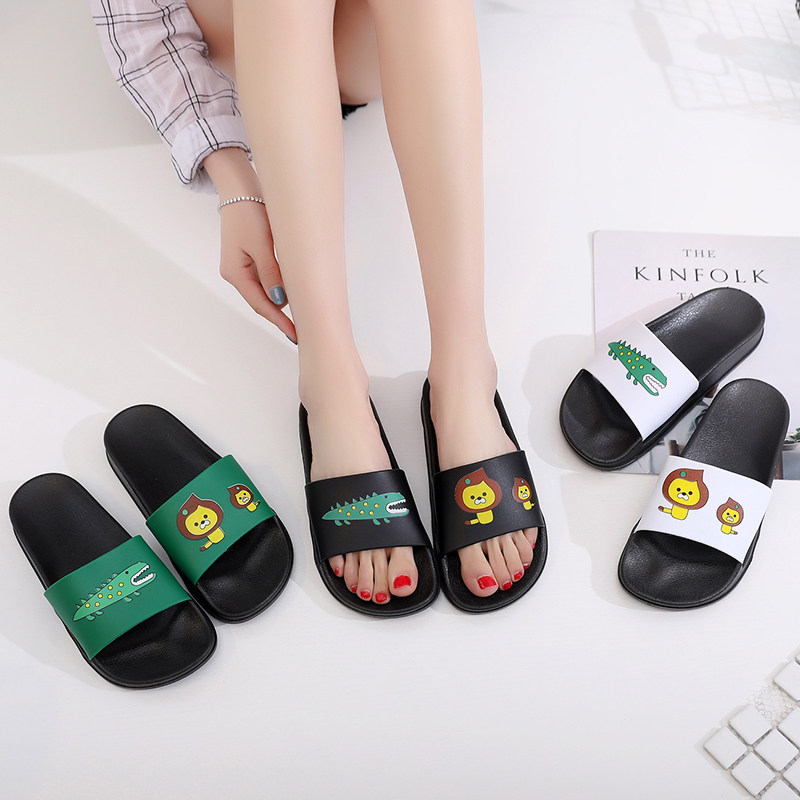 Wood Flowering slipper lovers fashion printing lion crocodile Shower Room take a shower Home indoor slipperin the Women's Shoes, Slippers  category - from Buy2taobao.com to provide professional Taobao agent buy service